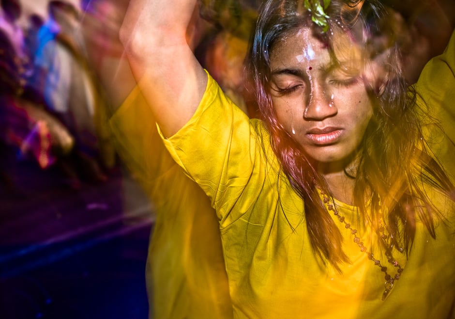 Once in a trance or some say possessed by the Hindu god Murugan, many devotees find the strength to walk the pilgrimage of Thaipusam with their kavadi (burden).
