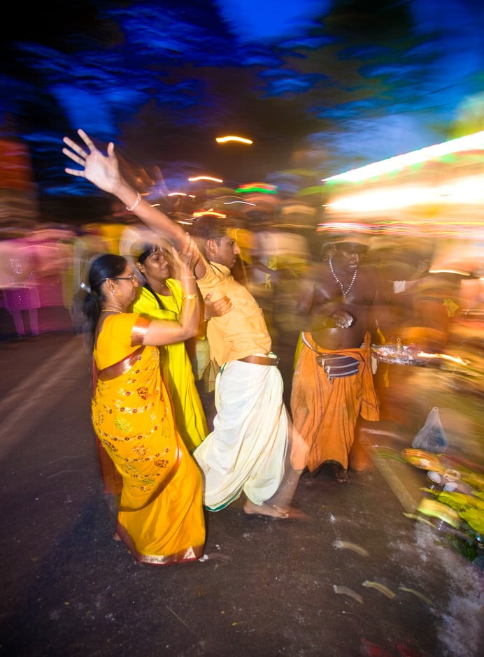 Devotees being possessed by the spirit of Murugan.