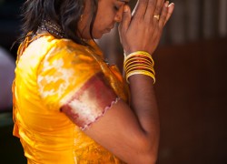 She prays