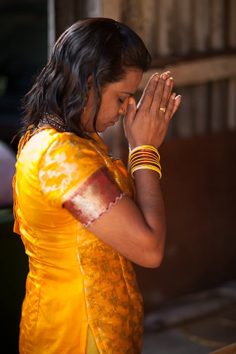 She prays