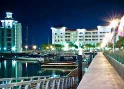 Night shot at Straights Quay, Penang, Malaysia.
